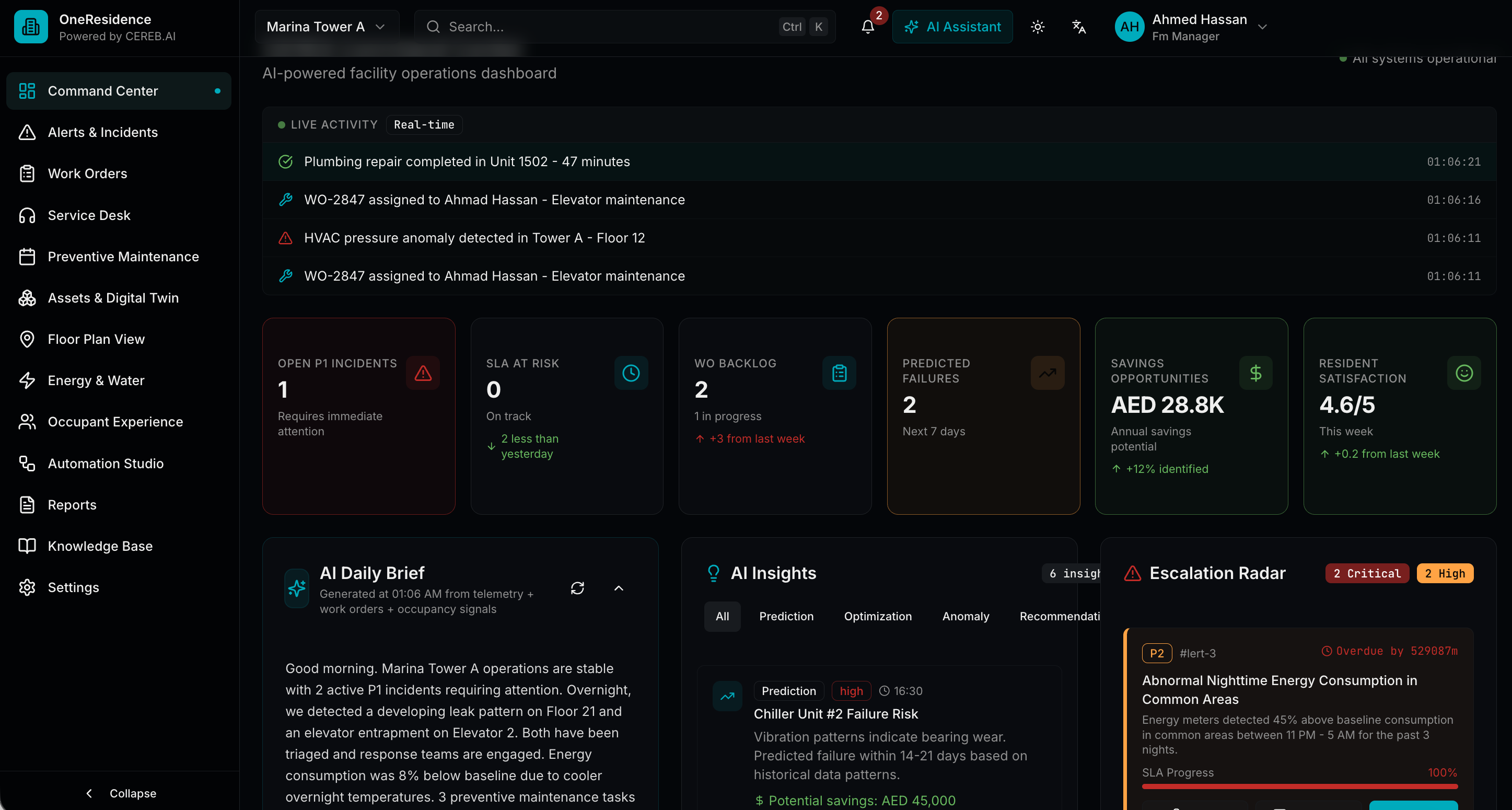 OneResidence Command Center